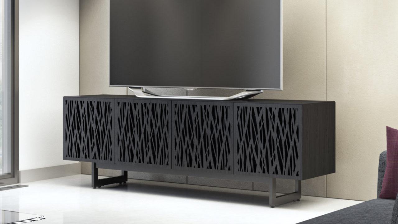 BDI Elements 8779 Wheat Charcoal Media Console with TV in Room