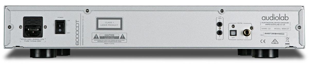 Audiolab 6000CDT CD Player Rear View