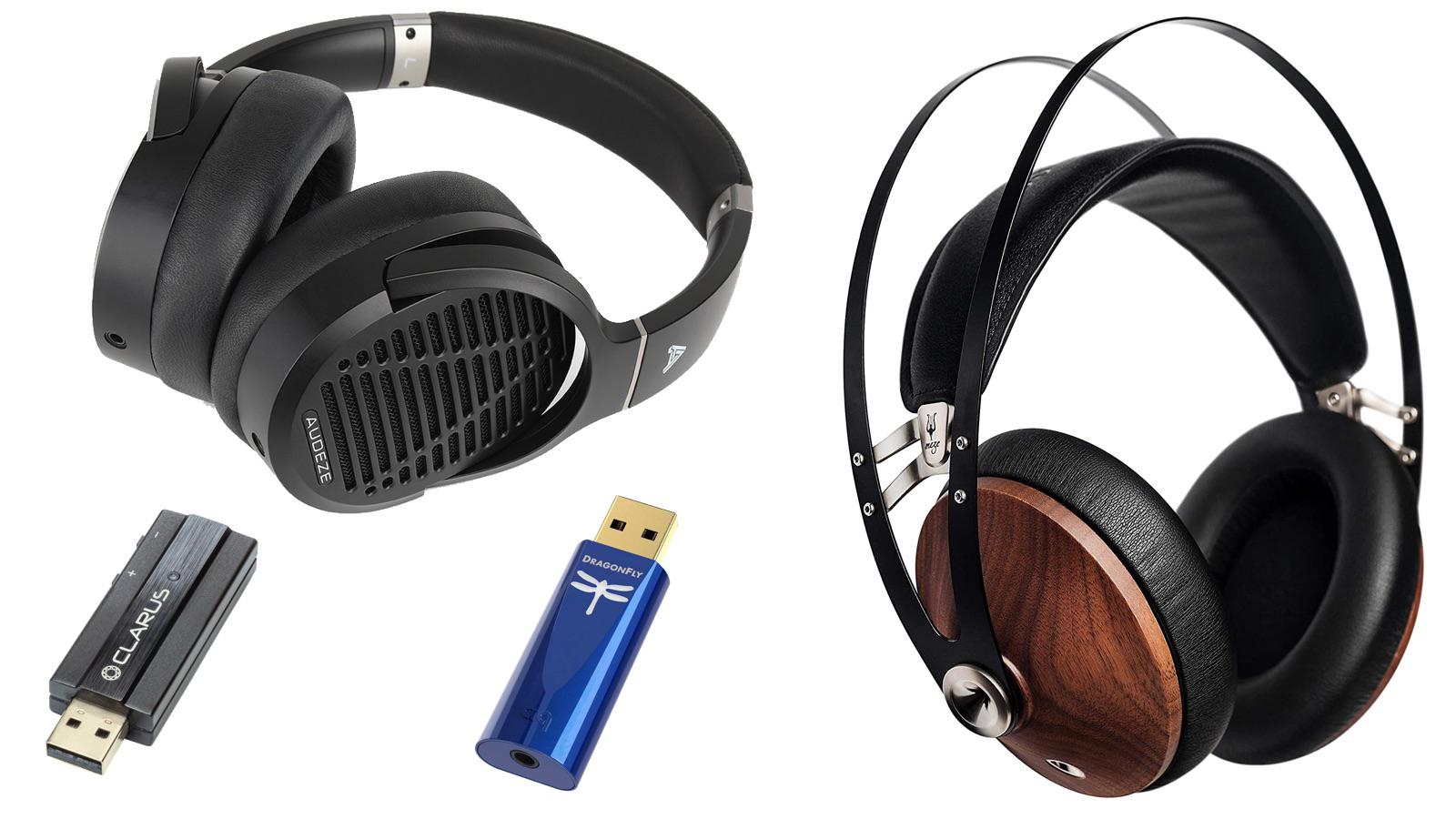 Audeze LCD-1 and Meze Audio 99 Classics Headphones with Clarus CODA and Audioquest Dragonfly Cobalt USB DACs
