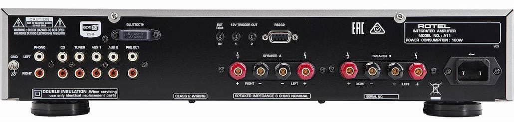 Rotel A11 Tribute Integrated Amplifier - Back