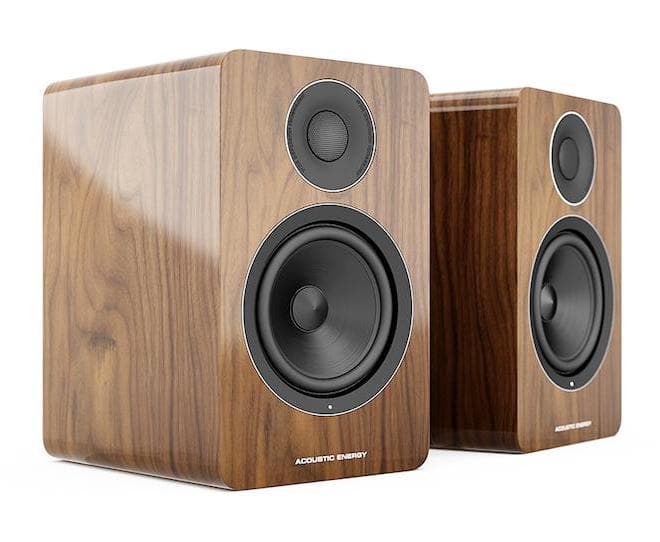 Acoustic Energy AE1 Active Speakers pair in walnut without grilles