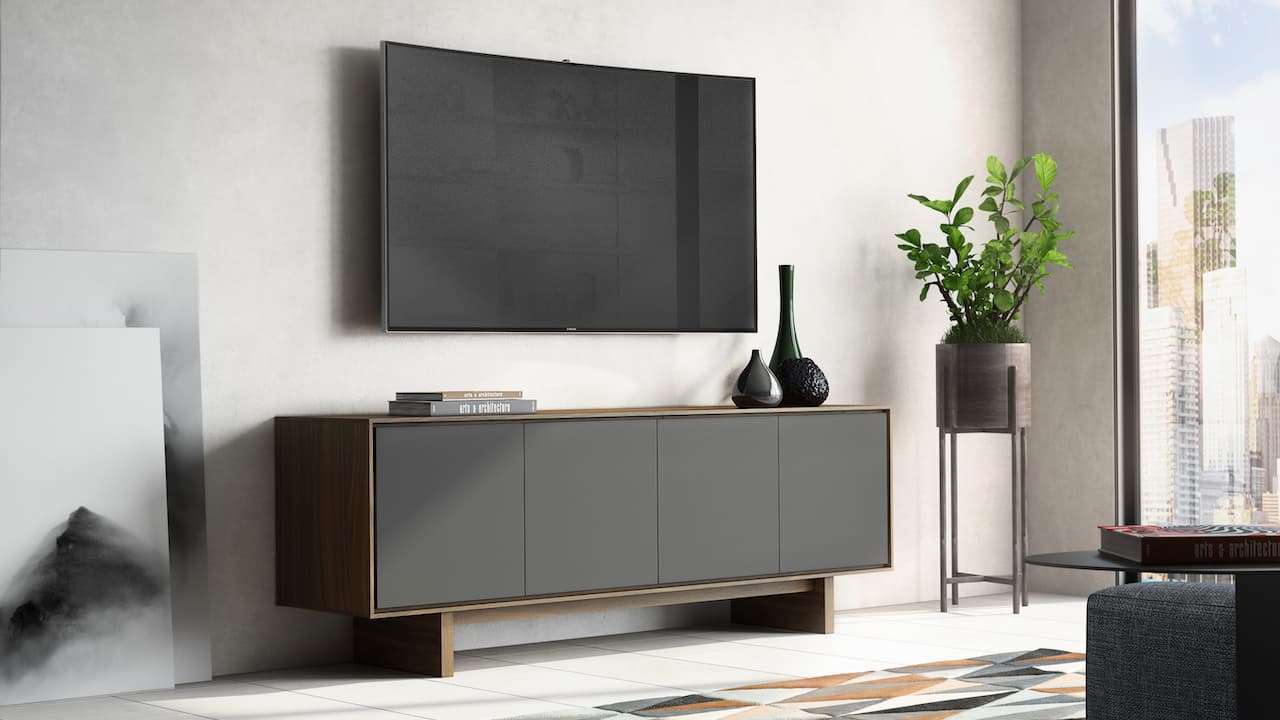 BDI Octave 8379 Media Cabinet in Toasted Walnut Lifestyle