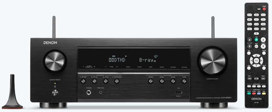 Denon AVR-S660H 8K A/V Receiver with Remote Control and Mic