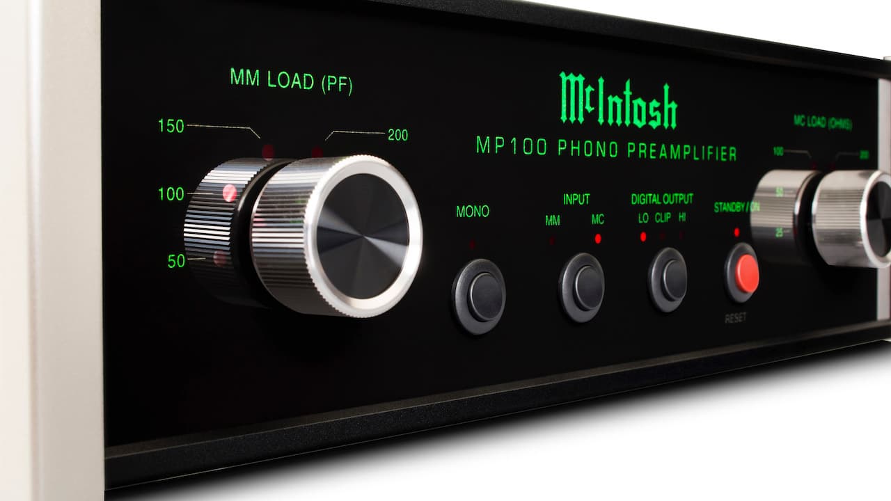 McIntosh MP100 Phono Preamplifier Angle Closeup
