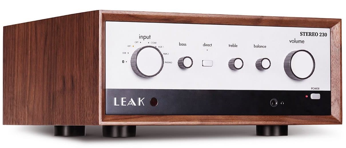 Leak Stereo 230 Integrate Amplifier Walnut Angle