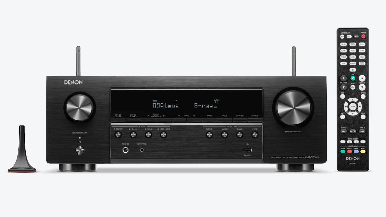 Denon AVR-S760H A/V Receiver Front with Remote