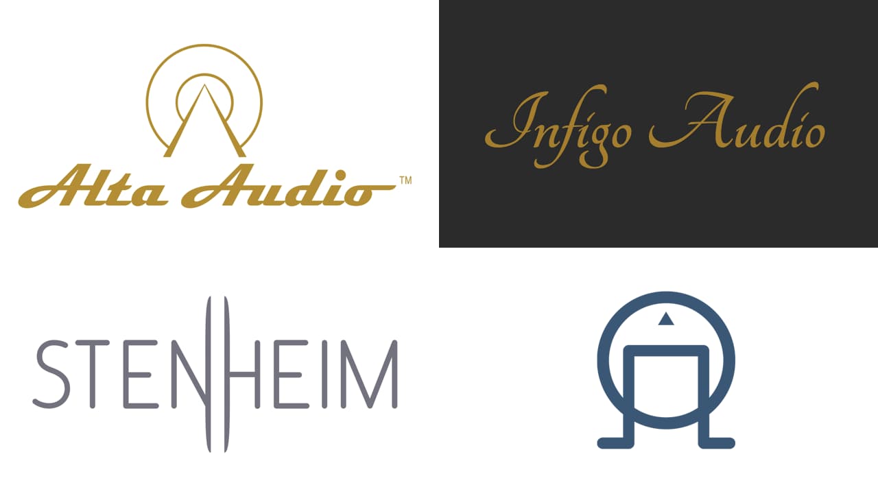 Alta Audio, Infigo, Stennheim and Primare logos