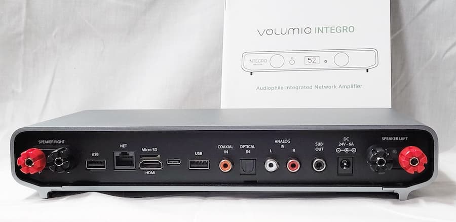 Volumio Integro Audiophile Integrated Network Player Rear
