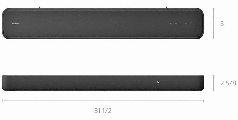 Sony HT-S2000 Soundbar Dimensions